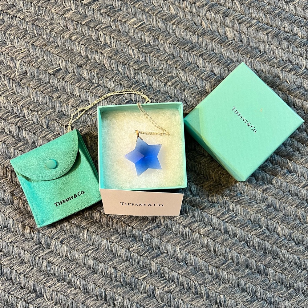Tiffany & Co. blue crystal star necklace